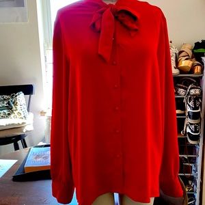 Women’s Size Large Tie Front Button Up